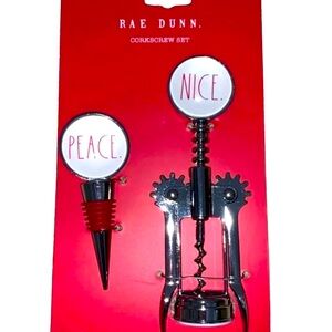 Rae Dunn Wine Set includes Wine Stopper and Opener